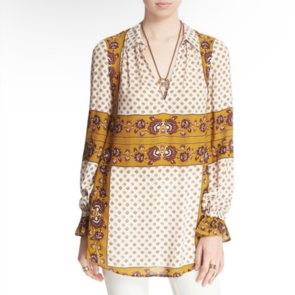 FREE PEOPLE changing times floral print blouse 👚